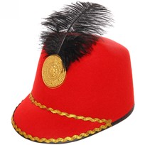 Шляпа карнавальная Наездник с пером, красный