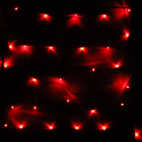Гирлянда для дома 7,5м 80 ламп LED зелёный пров.,8 реж, IP-20, Красный