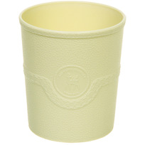 Корзинка - стакан для хранения ОКСФОРД, цвет молочный, d-9/10см (имитация под кожу, пластик АВС)