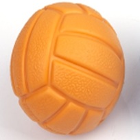 Игрушка - мячик для собак средних, мелких и крупных пород ИГРУЛИК для Бро, цвет оранжевый, d-6см (лейбл)