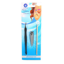 Маникюрный набор на блистере, 3 предмета Ultramarine - Ваши ручки (триммер, книпсер и палочка апельсиновая)