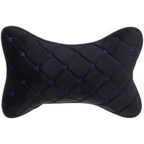 Подушка дорожная под голову JP-137, 27*17 см, цвет: чёрный-синий