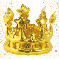 Шар фольгированный Корона 21*78 см, золото