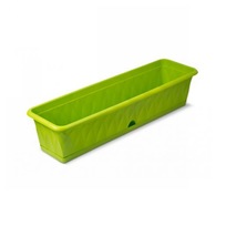 Ящик для растений Сиена 81см с поддоном зеленый С174-03-ЗЕЛ