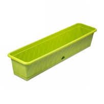 Ящик для растений Сиена 93см с поддоном зеленый С175-03-ЗЕЛ