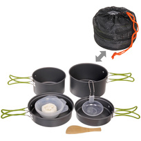 Набор посуды походной (2 котелка 1л, 1.5л с крышкой-сковородой Caps303,4миски,лопатка)