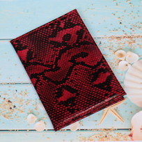 Обложка на паспорт Классика, цвет красный, 9,5*14см