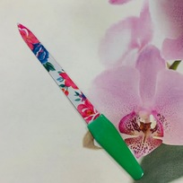 Пилка для ногтей металлическая на блистере Ультрамарин - Цветы, цвет ручки микс, цвет пилки микс,15,5см.