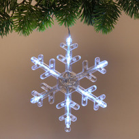 Фигура светодиодная Снежинка 16х14 см (батарейки 3 ААА), 1 реж, Белый