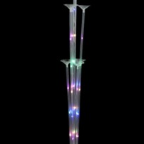 Подставка для шаров светящаяся Радуга (основа, 7 палочек с держателями) 67*35*55 см, прозрачный