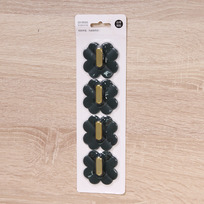 Крючки в наборе 4шт пластиковые на липкой основе ЛАМИНГТОН, цвет зеленый опал, нагрузка 2кг/5,5см(блистер)