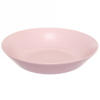Тарелка керамическая 23*5см Матовая глазурь глубокая розовая