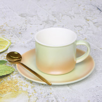 Чайная пара Северное сияние (кружка 230мл, блюдце, ложка) зеленый