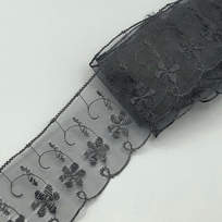 920-39 Кружево шитье на капроне, ш. 6 см, цв. Черный (15 ярдов)