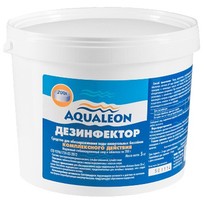 Комплексное средство для дезинфекции воды в бассейне Aqualeon DK1T, 5 таблеток по 200 гр. (банка,1 кг)