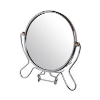 Зеркало настольное в металлической оправе Модерн круг, одностороннее d9,5см