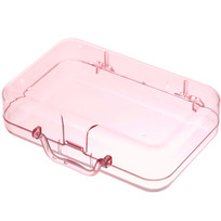 Шкатулка пластиковая KiKi HAUS, чемоданчик, цвет розовый, 17.8*11.8*5см (в пакете)