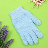 Мочалка - перчатка массажная Premium - PASTERA, цвет небесно-голубой, 19*12см (ZIPпакет)