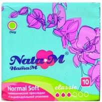Прокладки гигиенические NATAM 10шт Classic Normal Soft