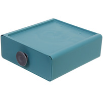 Мини - ящик для хранения мелочей РИКОТТО, цвет голубой, 20*21*8см (пакет)