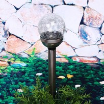 Фонарь садовый Сфера 36*8см, 3 цвета, на солнечной батарее, металл
