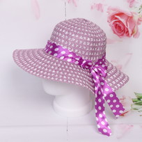 Шляпа женская с широкими полями Summer, цвет нежно-фиолетовый, р58, ширина полей 10см