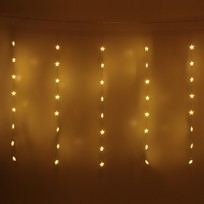 Гирлянда для дома ЗАНАВЕС Звезды ш3* в1 м 80 ламп LED, прозр. пров, 8 реж,IP-40, Теплый белый (возможность соединения)