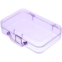 Шкатулка пластиковая KiKi HAUS, чемоданчик, цвет сиреневый, 17.8*11.8*5см (в пакете)