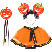 Набор карнавальный Helloween - Веелые тыквы (ободок,юбка, палочка)