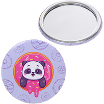 Зеркало косметическое круглое КОЛЛЕКЦИЯ МАРЦИПАН, мишка панда, d-7,5см (пакет с подвесом)