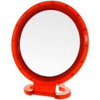 Зеркало настольное в пластиковой оправе Удобное круг, подвесное d-16,5см (Стикер на минивложение15шт)