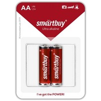 Батарейка алкалиновая SmartBuy LR6, тип АА (блистер, 2 шт)(12/120)