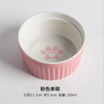 Миска керамическая ЛАПКА, цвет розовый, 11,7*5,3см, 320мл (коробка)