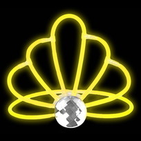 Светящаяся диадема Желтая корона 17x17x12,5см (арт.80253)