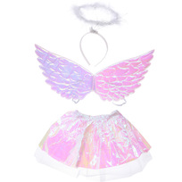 Карнавальный костюм Воздушный ангел (юбка,крылья, ободок)