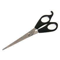 Ножницы универсальные бытовые Barber, с упором для пальца, прямые, цвет черный, 15.5см (упаковка пакет)
