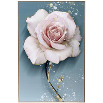Картина интерьерная в раме САНТИМО, роза, 19*29см (термоусадочная пленка)