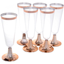 Бокал для шампанского 140мл DOLCE VITA в наборе 6шт розовое золото