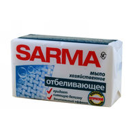 Мыло хозяйственное САРМА твердое с отбеливающим эффектом 140 гр