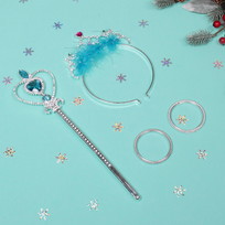 Набор карнавальный Снежная принцесса (ободок, палочка, браслет), микс цветов