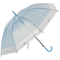 Зонт-трость полуавтоматический 90см BASIC голубой