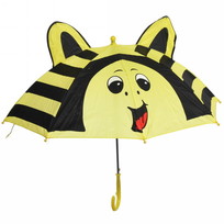 Зонт детский полуавтомат Ушастики d-90см, микс 6 цветов, длина в слож. виде 57см, желтый