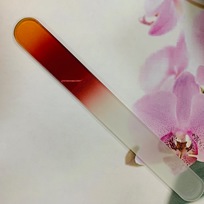 Пилка для ногтей стеклянная на блистере Ultramarine, двухцветная,18см