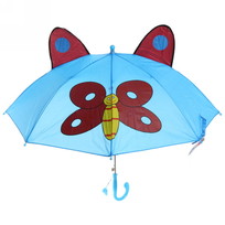 Зонт детский полуавтомат Ушастики d-90см, микс 6 цветов, длина в слож. виде 57см, синий