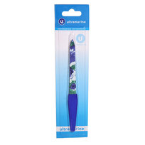 Пилка для ногтей металлическая на блистере Ultramarine - Цветы, цвет ручки микс, цвет пилки микс,13,5см