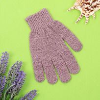 Мочалка - перчатка массажная Premium - KALISTO, цвет лиловый, 18*14см (ZIPпакет)