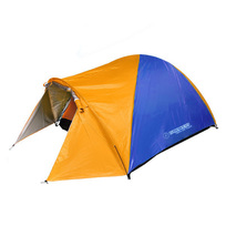 Палатка туристическая Кама-4 двухслойная, (240+80)*210*130 см, цвет оранжево-синий