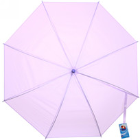 Зонт-трость женский Классический цвет нежно-фиолетовый, 8 спиц, d-92см, длина в слож. виде 71см