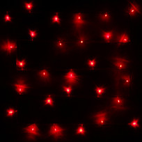Гирлянда для дома 2,5м 24 лампы LED прозрач.пров.,8 реж, IP-20, Красный