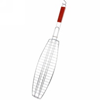 Решетка-гриль для рыбы 15*34 см (длина с ручкой 63 см)